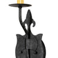 Meyda Lighting Merano 203930 5" Gunmetal Wall Sconce With Ivory Faux Candlelight