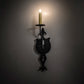 Meyda Lighting Merano 203930 5" Gunmetal Wall Sconce With Ivory Faux Candlelight