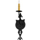 Meyda Lighting Merano 203930 5" Gunmetal Wall Sconce With Ivory Faux Candlelight