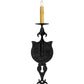 Meyda Lighting Merano 203930 5" Gunmetal Wall Sconce With Ivory Faux Candlelight