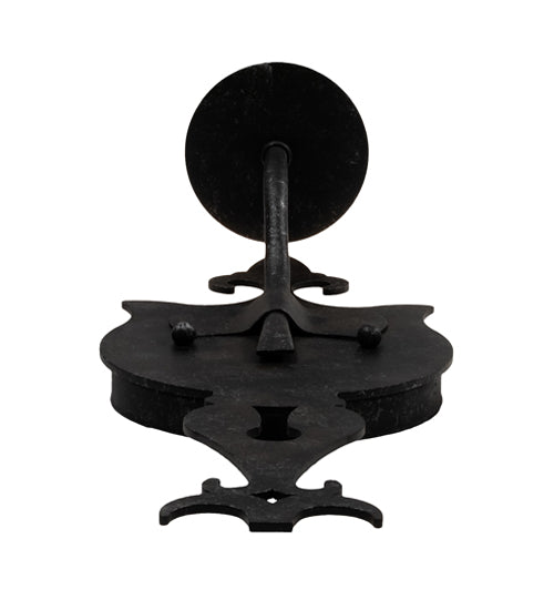 Meyda Lighting Merano 203930 5" Gunmetal Wall Sconce With Ivory Faux Candlelight