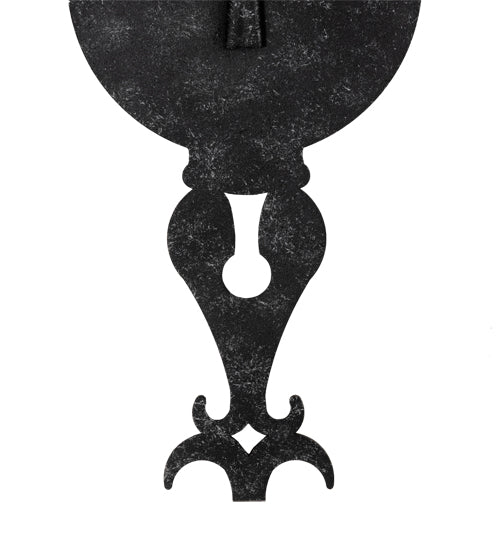 Meyda Lighting Merano 203930 5" Gunmetal Wall Sconce With Ivory Faux Candlelight