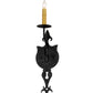 Meyda Lighting Merano 203930 5" Gunmetal Wall Sconce With Ivory Faux Candlelight