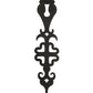 Meyda Lighting Merano 233400 11" 2-Light Old Wrought Iron Wall Sconce With Ivory Faux Candlelight