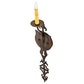 Meyda Lighting Merano 5" Cimarron Bronze Wall Sconce With Ivory Faux Candlelight