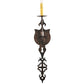 Meyda Lighting Merano 5" Cimarron Bronze Wall Sconce With Ivory Faux Candlelight