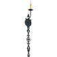 Meyda Lighting Merano 5" Gunmetal Wall Sconce With Amber Faux Candlelight