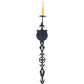 Meyda Lighting Merano 5" Gunmetal Wall Sconce With Amber Faux Candlelight