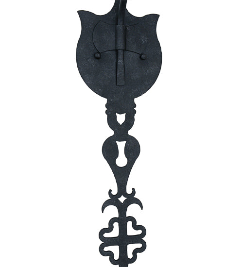 Meyda Lighting Merano 5" Gunmetal Wall Sconce With Amber Faux Candlelight