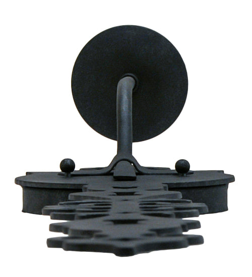 Meyda Lighting Merano 5" Gunmetal Wall Sconce With Amber Faux Candlelight