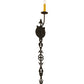 Meyda Lighting Merano 5" Gunmetal Wall Sconce With Amber Faux Candlelight
