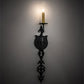 Meyda Lighting Merano 5" Gunmetal Wall Sconce With Ivory Faux Candlelight