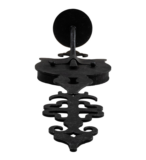 Meyda Lighting Merano 5" Gunmetal Wall Sconce With Ivory Faux Candlelight
