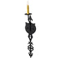 Meyda Lighting Merano 5" Old Wrought Iron Wall Sconce With Ivory Faux Candlelight