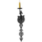 Meyda Lighting Merano 5" Old Wrought Iron Wall Sconce With Ivory Faux Candlelight