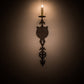 Meyda Lighting Merano 6" Copper Rust Wall Sconce With Ivory Faux Candlelight