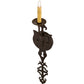 Meyda Lighting Merano 6" Copper Rust Wall Sconce With Ivory Faux Candlelight