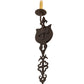 Meyda Lighting Merano 6" Copper Rust Wall Sconce With Ivory Faux Candlelight