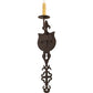 Meyda Lighting Merano 6" Copper Rust Wall Sconce With Ivory Faux Candlelight