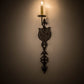 Meyda Lighting Merano 6" Smoke Wall Sconce With Ivory Faux Candlelight