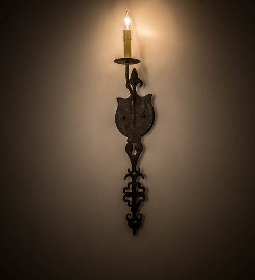 Meyda Lighting Merano 6" Smoke Wall Sconce With Ivory Faux Candlelight
