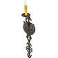 Meyda Lighting Merano 6" Smoke Wall Sconce With Ivory Faux Candlelight