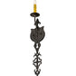 Meyda Lighting Merano 6" Smoke Wall Sconce With Ivory Faux Candlelight