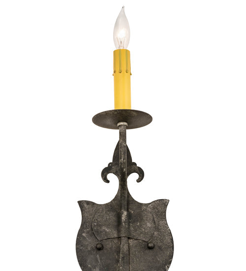 Meyda Lighting Merano 6" Smoke Wall Sconce With Ivory Faux Candlelight