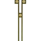 Meyda Lighting Mercury 23" 4-Light Outdoor Pier Mount Light With Steel Powder Coated Bronze Shade