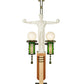 Meyda Lighting Mercury 23" 4-Light Outdoor Pier Mount Light With Steel Powder Coated Bronze Shade