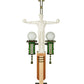 Meyda Lighting Mercury 23" 4-Light Outdoor Pier Mount Light With Steel Powder Coated Bronze Shade