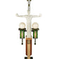 Meyda Lighting Mercury 23" 4-Light Outdoor Pier Mount Light With Steel Powder Coated Bronze Shade