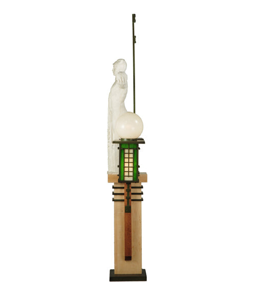 Meyda Lighting Mercury 23" 4-Light Outdoor Pier Mount Light With Steel Powder Coated Bronze Shade