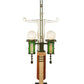 Meyda Lighting Mercury 23" 4-Light Outdoor Pier Mount Light With Steel Powder Coated Bronze Shade