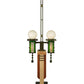 Meyda Lighting Mercury 23" 4-Light Outdoor Pier Mount Light With Steel Powder Coated Bronze Shade