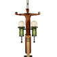 Meyda Lighting Mercury 23" 4-Light Outdoor Pier Mount Light With Steel Powder Coated Bronze Shade