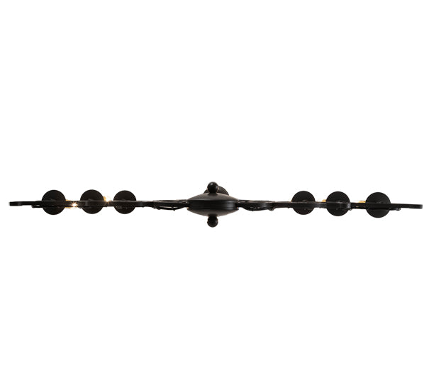 Meyda Lighting Meredith 36" 6-Light Timeless Bronze Island Chandelier With Amber Faux Candlelight