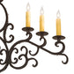 Meyda Lighting Meredith 36" 6-Light Timeless Bronze Island Chandelier With Amber Faux Candlelight