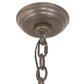 Meyda Lighting Meredith 36" 6-Light Timeless Bronze Island Chandelier With Amber Faux Candlelight