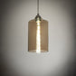 Meyda Lighting Mersch 7" Brushed Nickel Mini Pendant Light With Amber Clear Shade Glass