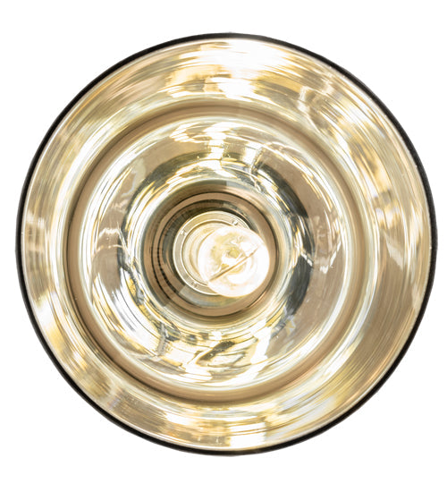 Meyda Lighting Mersch 7" Brushed Nickel Mini Pendant Light With Amber Clear Shade Glass