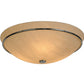 Meyda Lighting Messina 18" 3-Light Extreme Chrome Flush Mount Light With Fleshtone Idalight Shade Glass