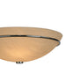 Meyda Lighting Messina 18" 3-Light Extreme Chrome Flush Mount Light With Fleshtone Idalight Shade Glass