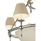 Meyda Lighting Messina 60" 13-Light 2-Tier Chrome Chandelier With White Shade Glass