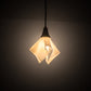 Meyda Lighting Metro 10" Craftsman Brown Handkerchief Milano Pendant Light With Beige Shade Glass
