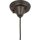 Meyda Lighting Metro 10" Craftsman Brown Handkerchief Milano Pendant Light With Beige Shade Glass