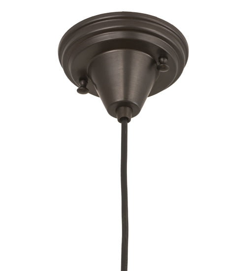 Meyda Lighting Metro 10" Craftsman Brown Handkerchief Milano Pendant Light With Beige Shade Glass