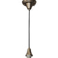 Meyda Lighting Metro 10" Nickel D'Oro Pendant Light With Beige Iridescent Handkerchief Shade Glass