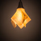 Meyda Lighting Metro 10" Nickel D'Oro Pendant Light With Beige Iridescent Handkerchief Shade Glass
