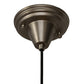 Meyda Lighting Metro 10" Nickel D'Oro Pendant Light With Beige Iridescent Handkerchief Shade Glass